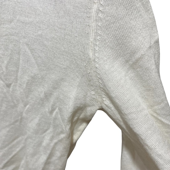 Anthropologie Moulinette Soeurs Elegant White Cream Wool Women's Blouse - Picture 8 of 14